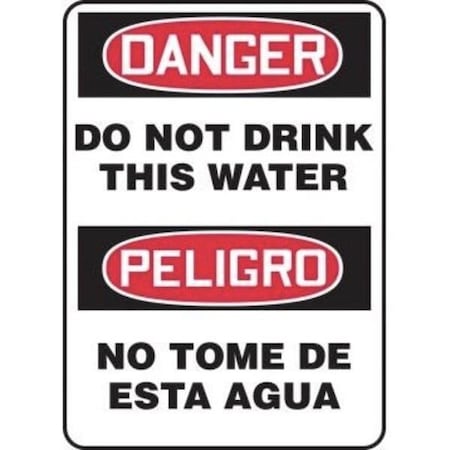 Accuform BILINGUAL OSHA DANGER Safety Sign DO SBMCAW103XL